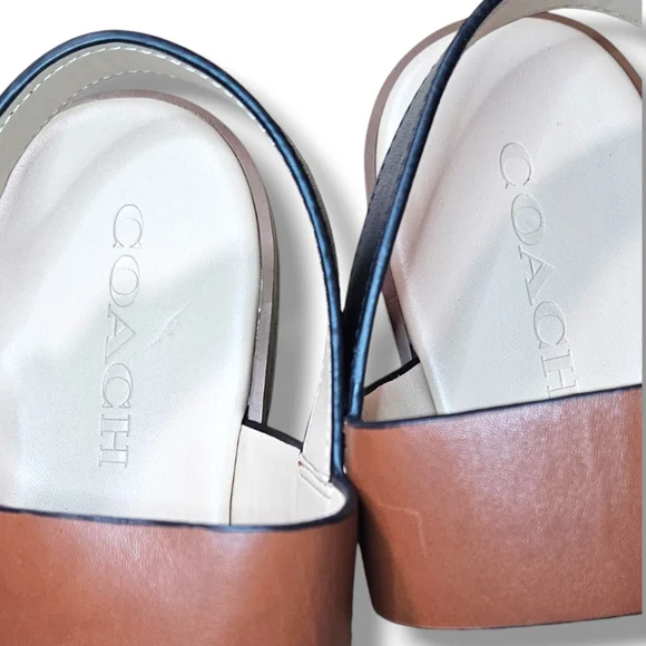 NWT Coach Heather Leopard Print Calf Hair Leather Sandals G4777 Size 7.5B EU38 - Picture 10 of 16